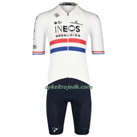 Cykeltøj + Cykelshorts 2022 INEOS Grenadiers Britisk Mesterskab Hvid
